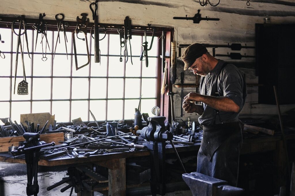 adult, artisan, tools, workshop, craftsman, equipments, indoors, man, metal, person, production, skill, work, work area, working, workspace, tools, tools, tools, workshop, workshop, craftsman, production, skill, work, work, work, work, work, working, working